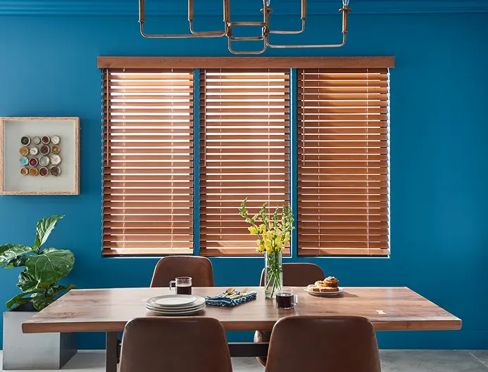 elegant faux wood blinds design